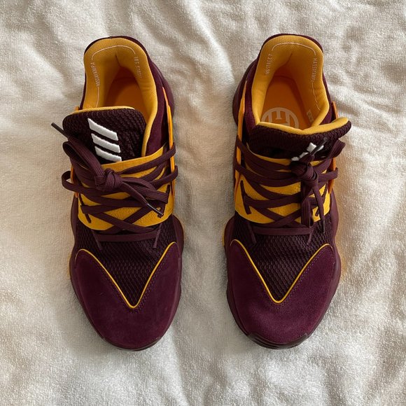 Adidas Harden Vol. 4 Team Issued ASU Arizona State Size 10.5 EH1609 Maroon Gold - Picture 4 of 6